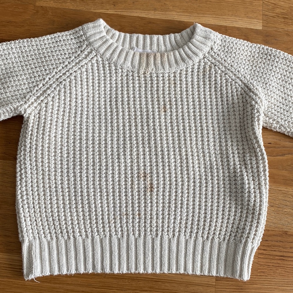 Jamie Kay Barnaby Knit Ecru Marle 2Y